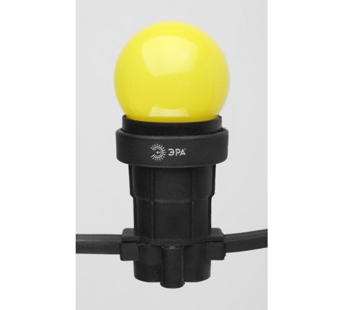 Лампы cветодиодные ERAYL45-E27 LED Р45-1W-E27 (диод. шар, желт., 4SMD, 1W, E27, для белт-лайт) (10/100/6000)  Б0049576  ЭРА