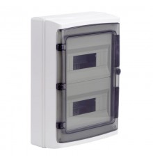 Щиток настенный с дверцей 24 мод.,IP65, серый, с клеммным блоком 63А  RB24W6TGD  DKC