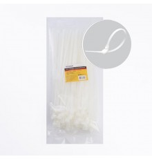 Хомут нейлоновый многоразовый 8x300 мм , белый (100шт в упак)  39084  STEKKER