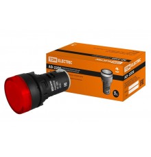 Лампа AD-22DS(LED)матрица d22мм красный 230В   SQ0702-0002  TDM