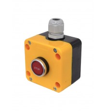 ПКУ22-1142-65У1, 1 красный цилиндр "Stop" (НЗ), пост управления, IP65  (ЭТ)   ET014860   Электротехник