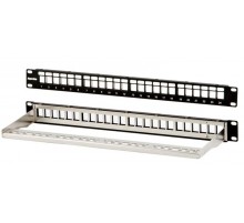 PPBL4A-19-24-SH-RM Модульная патч-панель 19", 24 порта, угловая, 1U, для экранированных и неэкранир.модулей Keystone Jack  426175  Hyperline