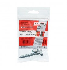 Болт DIN 571 сантехнический оцинк 10х60 (2 шт) - пакет ( 0,065 кг)  103881  Tech-KREP