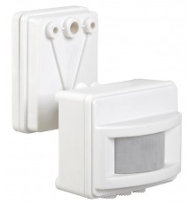 Датчик движения ДД 017 белый, макс. нагрузка 1100Вт, угол обзора 120град., дальность 12м, IP44,  LDD13-017-1100-001  IEK