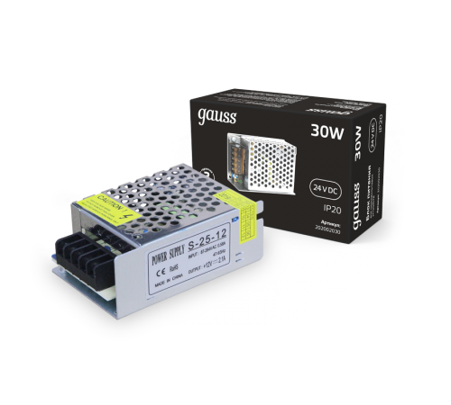 Блок питания 30W 24V IP20 1/140  202002030  Gauss