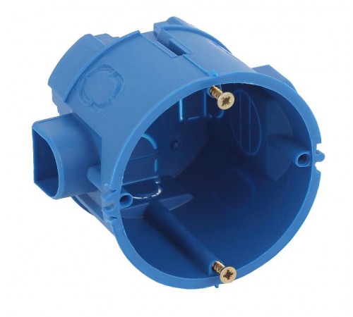 Коробка установочная КУТС 68х60мм для твердых стен саморез., IP20 KUTS-68-60-blue  Б0039187  ЭРА