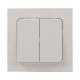 Стокгольм Выключатель 2-кл. 10А белый PROxima  EXV10-023-10  EKF