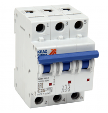 Выключатель автоматический трехполюсный на переменный ток OptiDin BM63-3C16-10-ОМ4-РЕГ   338680  КЭАЗ