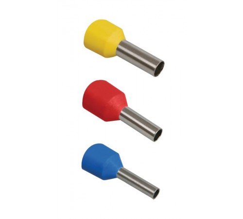 Аксессуары для клемм ЭРА NO-570-01 Наконечник-гильза Е2508 2,5мм2 с изолированным фла  Б0041455  ЭРА