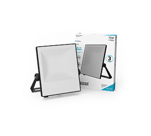 Прожектор светодиодный  EVO 70W 6300 lm IP65 6500К, IK07, черный 1/10  687511370  Gauss