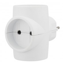 Тройник электрический без заземления 220 В 6-10 A  11-1081  REXANT