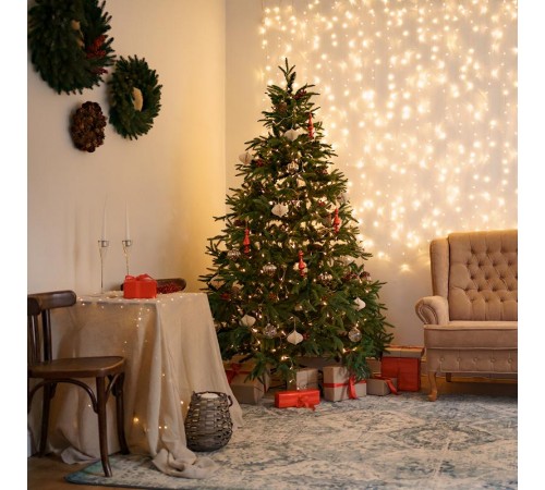 Светодиодная гирлянда CL04 линейная 6м +1.5м 230V синий с питанием от сети  32300  Feron