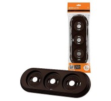 Рамка 3-х постовая коричневая "Виви"   SQ1820-1491  TDM