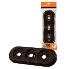 Рамка 3-х постовая коричневая "Виви"   SQ1820-1491  TDM