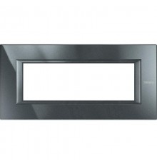Axolute. Рамка декоративная прямоугольная итальянского стандарта. Цвет "Антрацит" Монохром. 6 модулей.  HA4806HS  Legrand