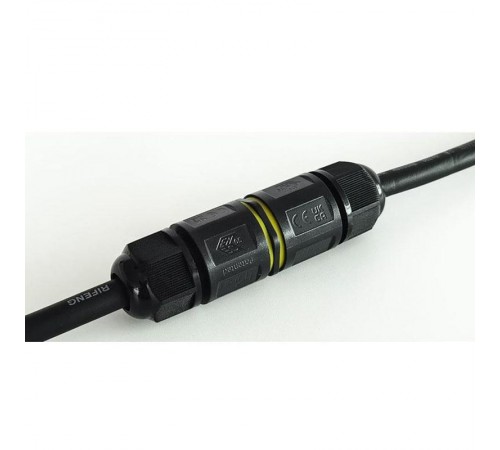 Соединитель-коннектор 3-контактный водонепроницаемый LD545 IP68, черный  49233  STEKKER