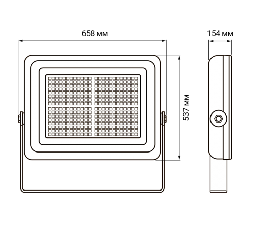 Прожектор светодиодный СДО PFL-S  400w 6500K 60° IP65 (плоский корпус)  5001893A  Jazzway