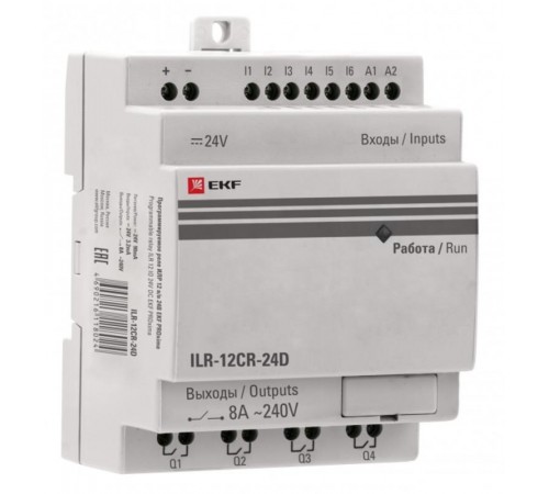 Программируемое реле 12 в/в 24В PRO-Relay EKF PROxima  ILR-12CR-24D  EKF