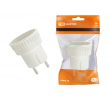 Адаптер (розетка б/з - SHUKO) 6А 250В белый  SQ1806-0023  TDM