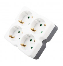 Четверник электрический 16 А с заземлением белый  11-1073  REXANT