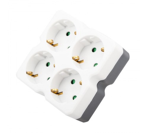 Четверник электрический 16 А с заземлением белый  11-1073  REXANT