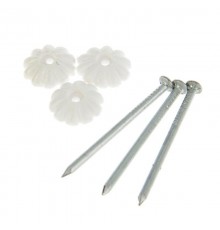 Гвоздь с декор. шляпкой (белая) (80 шт) - пакет   106219  Tech-KREP