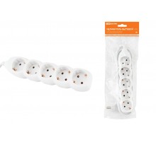 Удлинитель бытовой  У05  5 гнезд, 3метра, с заземлением, ПВС  3х1мм2  16А/250В   SQ1303-0021  TDM
