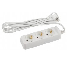 Удлинитель электрический U-3e-3m-3x1,5 с заземлением 3 розетки 3м ПВС 3x1,5мм2 16А  Б0044032  ЭРА