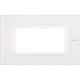 Axolute декоративные накладки прямоугольной формы, Белый, цвет белое стекло, на 4 модуля  HA4804VBB  Legrand