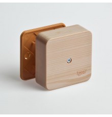 Коробка универсальная для кабель-каналов, 80х80х25мм(сосна на светлой основе)  65005-27М  Рувинил