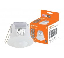 Датчик движения ДДМ-04Т 5,8ГГц, 65мм, 1200Вт, 10-720с, 1-8м, 3+лк, 180(сбоку)+360(сверху)гр, IP20,  SQ0324-0029  TDM