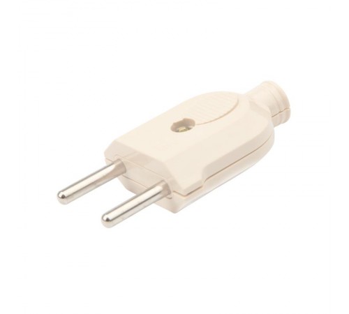 Вилка прямая б/з кремовая 10 А  11-8533-4  PROconnect