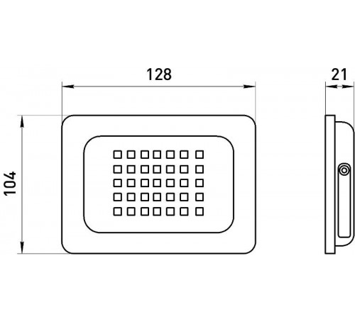 Прожектор светодиодный LPR-041-1-65K-030  30Вт 2100Лм 6500К датчик нерегулир  Б0043575  ЭРА