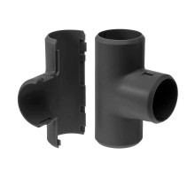 Тройник разборный черный д25 (30шт/300шт уп/кор)  PR13.0197  Промрукав