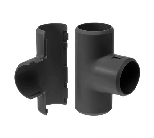 Тройник разборный черный д25 (30шт/300шт уп/кор)  PR13.0197  Промрукав