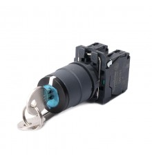 Переключатель SB5 в сборе модульный 22мм 3 позиции с возвратом ключ ц 2НО  SB5AG53  SE