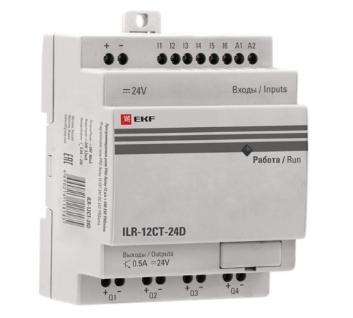 Программируемое реле 12 в/в т 24В PRO-Relay EKF PROxima  ILR-12CT-24D  EKF