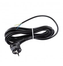 UX-3x0,75-5m-B Шнур питания с вилкой с/з ПВС 3x0,75 5м черный (50/750)  Б0048695  ЭРА