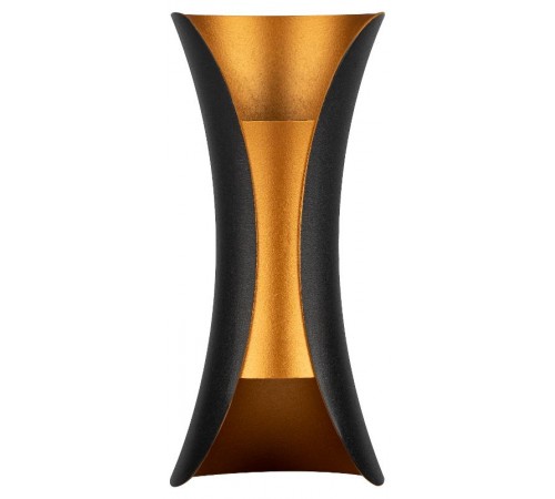 Декоративная подсветка WL42 BK+GD светодиодная 10Вт 3500К черный/золото IP54 для интерьера, фасадов зданий  Б0054420  ЭРА