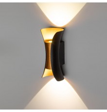 Декоративная подсветка WL42 BK+GD светодиодная 10Вт 3500К черный/золото IP54 для интерьера, фасадов зданий  Б0054420  ЭРА