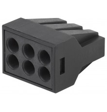 Аксессуары для клемм NO-224-54 ЭРА Клемма СМК с пастой серии 306, 6 отверстий, 0,5-2,5 мм2 (упак 50  Б0043972  ЭРА