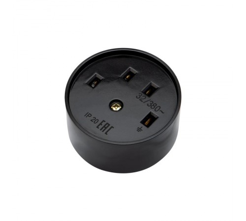 Розетка РШ для электрической плиты 32 А, 380 В, 3Р+РЕ (ОУ) черная  11-8525  REXANT