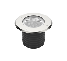 Свет-к "ВАРТОН" архитектурный Plint диаметр 210мм 16Вт 4000K IP67 линзованный 20 градусов RAL7045 серый  V1-G1-71550-10L19-6701640  VARTON