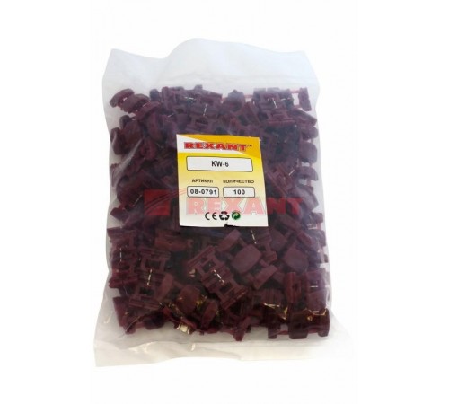 Ответвитель питания 0.5-0.75 мм красный  08-0791  REXANT