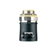 Фитинг AT13/M12/SA/BLY, прямой, РА66/никел.латунь/эласт., черный/желтый, резьба M12, d13, 50 шт. в пачке  7TCA296000R1736  ABB