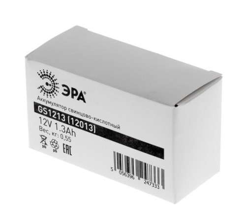 Аккумулятор GS1213 (Cвинцово-кислотный 12V 1,3) (20/900)  Б0050076  ЭРА