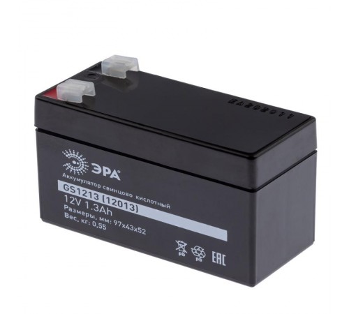 Аккумулятор GS1213 (Cвинцово-кислотный 12V 1,3) (20/900)  Б0050076  ЭРА