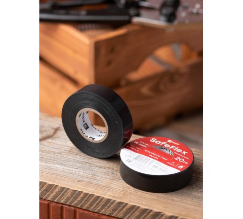 Изолента ПВХ черная 19мм 20м серии SafeFlex   plc-iz-sf-b   EKF