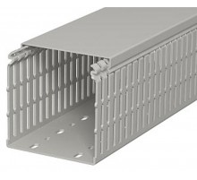 Кабель-канал перфорированный LKV N 100x100x2000 мм ПВХ серый RAL7030  6178441  OBO Bettermann