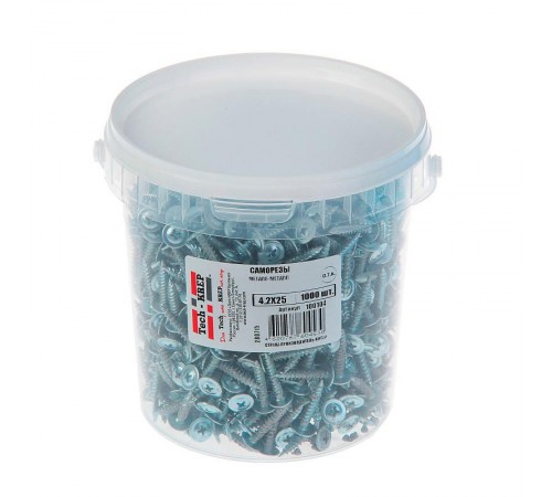 Саморез ШСММ 4,2х25 (1000 шт) - ведро ( 2,088 кг)  100104  Tech-KREP